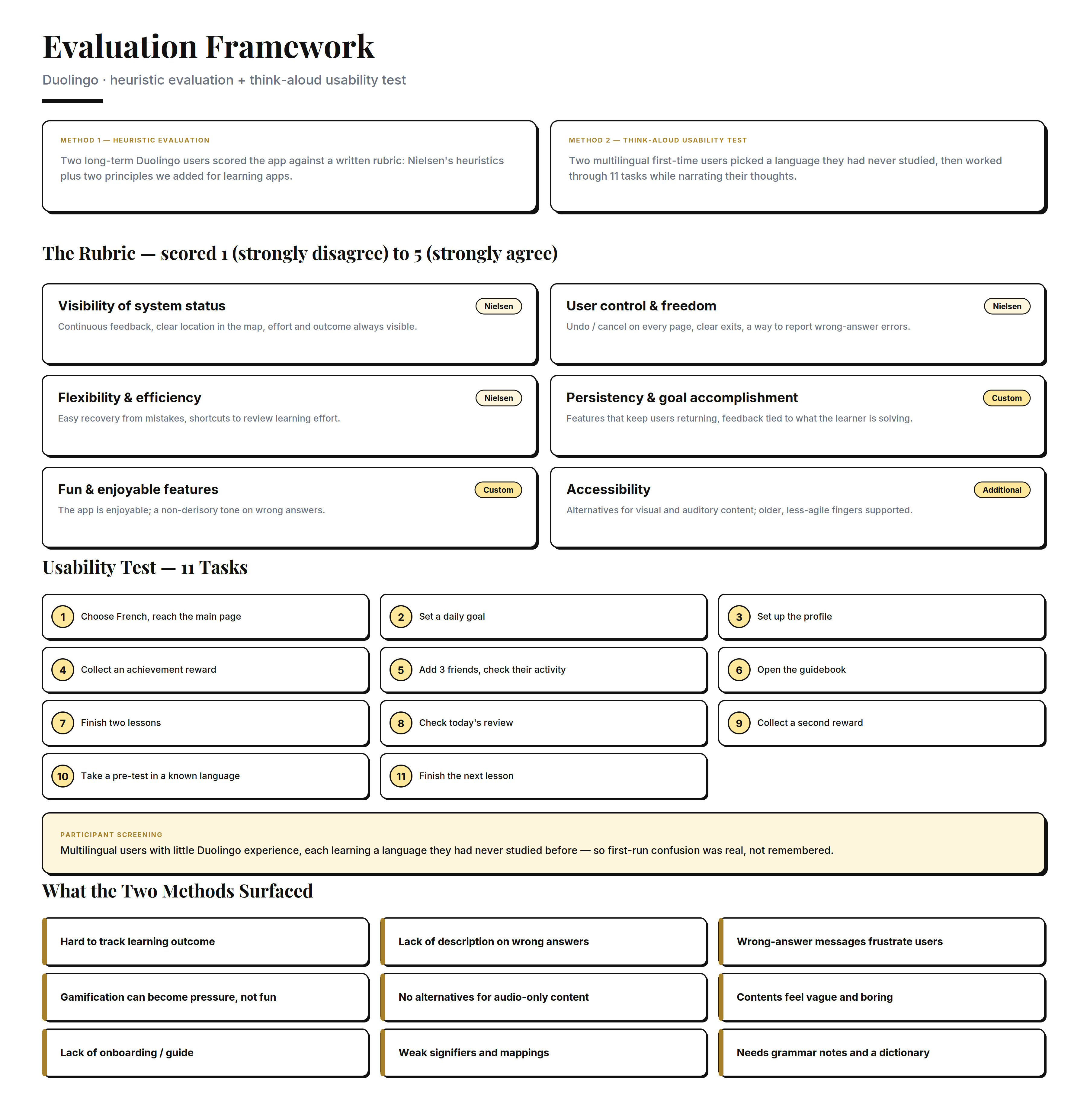 evaluation framework