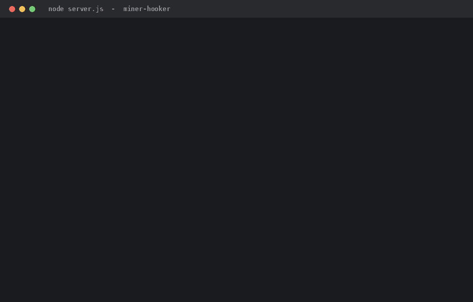The control layer running: a terminal executing node server.js, logging each system as it connects and each recording as it starts.